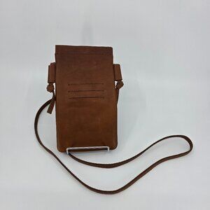 Madewell English Saddle Brown Leather Minimalist Phone Crossbody Bag